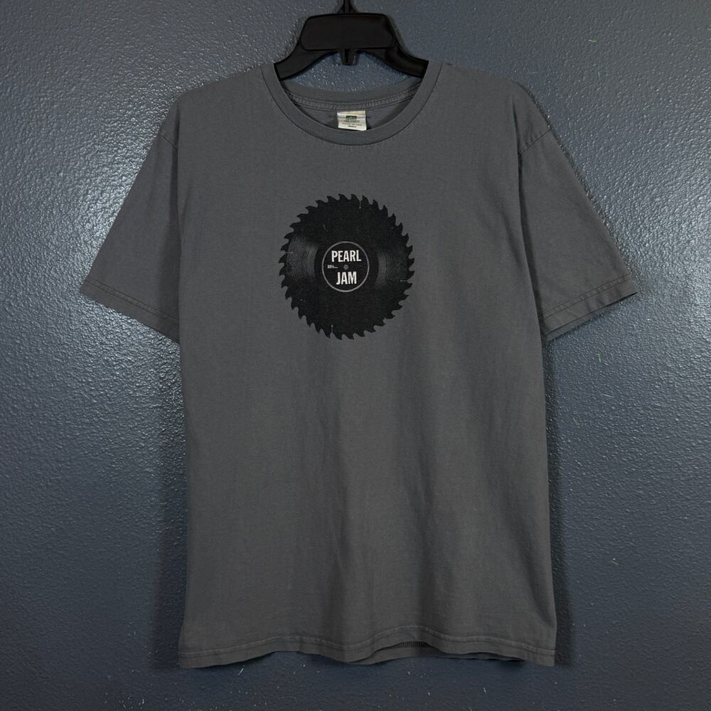 Bayside S men’s gray Pearl Jam 2009 tour Saw Blade band tee promo t-shirt
